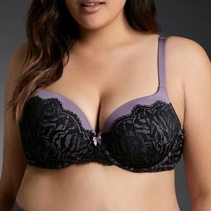 TORRID 48D LACE FULL COVERAGE PUSH-UP BRA